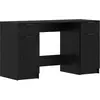 vidaXL Bureau Chêne noir 133 x 50 x 75 cm Bois d'ingénierie