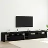Vidaxl meuble tv 2 pcs chêne noir 260 x 37 x 40 cm bois d'ingénierie