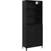 vidaXL Buffet Chêne noir 69,5 x 32,5 x 180 cm Bois d'ingénierie