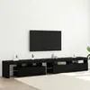 vidaXL Meuble TV 3 pcs Chêne noir 260 x 37 x 40 cm Bois d'ingénierie