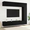 vidaXL Ensemble de 5 Meubles TV Mural en Chêne Noir en Bois d Ingénierie
