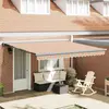Vidaxl - Auvent Rétractable Multicolore 400 × 300 Cm Tissu, Métal