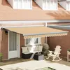 vidaXL Auvent rétractable Automatique rayé Multicolore 400x300 cm