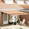 vidaXL Auvent Rétractable Jaune et Orange 400x300 cm Polyester