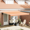 vidaXL Auvent rétractable automatique jaune et orange 4 x 3 m
