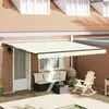 vidaXL Auvent Rétractable Crème 400x300 cm Polyester et Aluminium