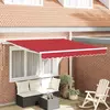vidaXL Auvent Rétractable Rouge 300 x 250 cm tissu