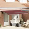 vidaXL Auvent Rétractable Rouge bordeaux et Anthracite