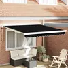 auvent vidaXL Noir 350 x 250 x 165 cm polyester et aluminium