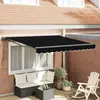 vidaXL Auvent Rétractable Noir 350x250 cm Polyester