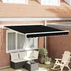 vidaXL Vidaxl Auvent Rétractable Noir 350 X 250 Cm Tissu
