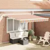 vidaXL Store rétractable Multicolore 350 x 250 cm