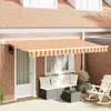 vidaXL Auvent Rétractable Multicolore et Jaune et Orange et Blanc