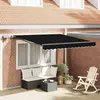 vidaXL Vidaxl Auvent Rétractable Noir 300 X 250 Cm Tissu