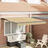 vidaXL Auvent Rétractable Bleu Marine 300x250 cm Tissu et Métal