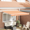 vidaXL Auvent rétractable manuel  Jaune et Orange 300x250 cm