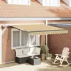 vidaXL Auvent Rétractable Manuel avec Bande LED Multicolore 300x250 cm