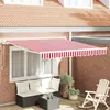 vidaXL Store Rétractable Automatique Rouge et Blanc 300x250 cm