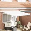 vidaXL Auvent Rétractable Blanc 300 x 250 cm tissu
