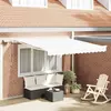 vidaXL Auvent Rétractable Blanc 300 x 250 cm Tissu et acier
