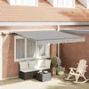 vidaXL Vidaxl Auvent Rétractable Gris Clair 300 X 250 Cm Tissu