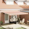 vidaXL Auvent rétractable automatique rayures multicolores 450x300 cm