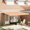 vidaXL Auvent Rétractable Automatique Jaune et Orange 450x300 cm