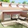 Vidaxl - Auvent Rétractable With Orange Et Marron 600 × 300 Cm Tissu