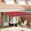 vidaXL Auvent Rouge 400 x 300 x 165 cm Polyester et Aluminium