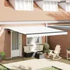 vidaXL Tissu de auvent avec Blanc 400 × 350 cm Polyester