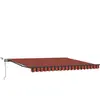 Vidaxl - Auvent Rétractable With Orange Et Marron 400 × 350 Cm Tissu