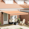 vidaXL Auvent rétractable automatique  jaune et orange 400x350 cm