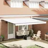 vidaXL Auvent Rétractable Blanc 450x300 cm Polyester et métal