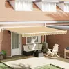 vidaXL Auvent Rétractable Automatique Rayé Multicolore 450x300 cm