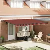 vidaXL Auvent rétractable automatique orange et marron 450x350 cm