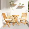 vidaXL Chaise pliante 2 pcs Blanc 49 x 57,5 x 92 cm Bois massif Acacia