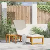 vidaXL Vidaxl Chaise Longue Avec Table En Bois Massif D'acacia
