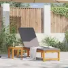 vidaXL Transat Marron 202 x 53 x 89 cm Bois d'Acacia Massif