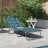 vidaXL Fauteuil de Jardin Pliant Motif Floral Tissu Oxford 600D