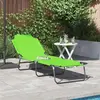 vidaXL Chaise longue pliante portable verte 600D en tissu Oxford