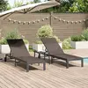 vidaXL Chaise longue - Marron métal