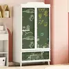 vidaXL Vidaxl Armoire Tableau Noir Avec Tiroir Blanc Bois D'ingénierie