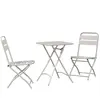 vidaXL Vidaxl Ensemble De Bistro Pliable 3 Pièces Beige En Acier