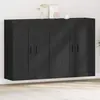 vidaXL Vidaxl Armoires Murales 2 Pcs Chêne Noir Bois Ingénieré