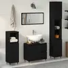 Vidaxl - Set De Meubles De Salle De Bain Avec Tiroir 3 Pcs Chêne Noir