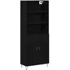 Vidaxl - Haut Armoire Montage Mural 2 Pcs Chêne Noir 70 X 34 X 180 Cm