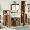 vidaXL Coffret de Mobilier de Salle de Bain 4 Pièces Bois Usé Bois Tranché
