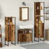 Vidaxl Ensemble De Mobilier De Salle De Bain 4 Pcs Bois Ancien