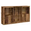 vidaXL Buffet LED Bois ancien 181,5 x 37 x 100 cm Bois d'ingénierie