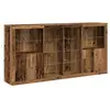 vidaXL LED Sideboard 3 pcs Altholz 202 x 37 x 100 cm Holzwerkstoff